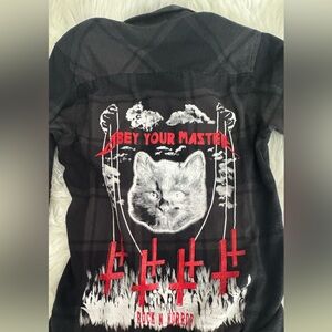 Rock N Horror “Obey Your Master” Flannel Sz: S